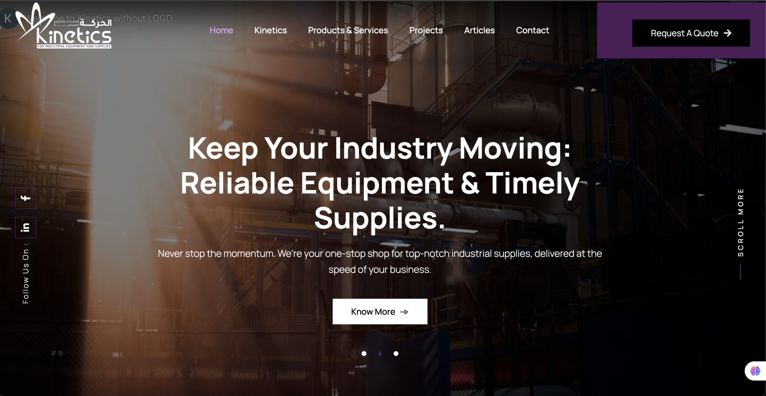 Kinetics for Industrial Equipment and Supplies – Jordan