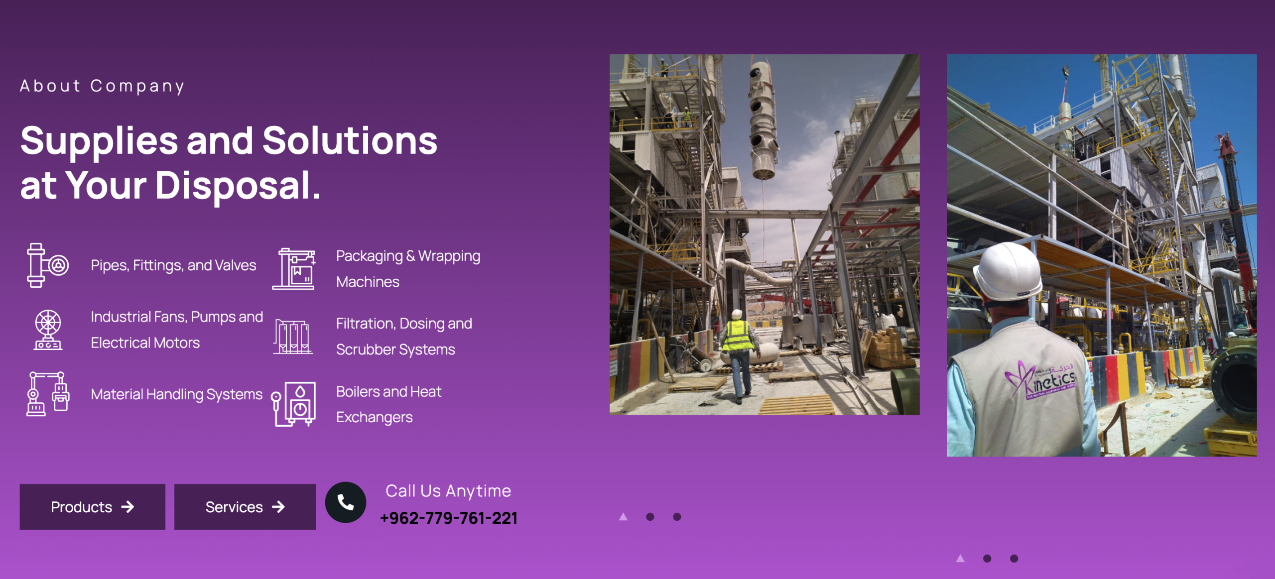 Kinetics for Industrial Equipment and Supplies – Jordan